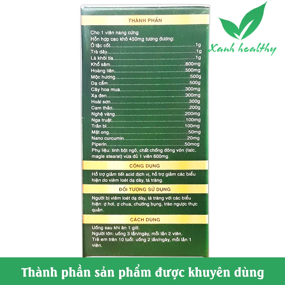 Bình Vị An Dạ - viên uống giảm đau dạ dày - chướng bụng, ợ hơi  thảo dược an toàn hiệu quả - hộp 30 viên