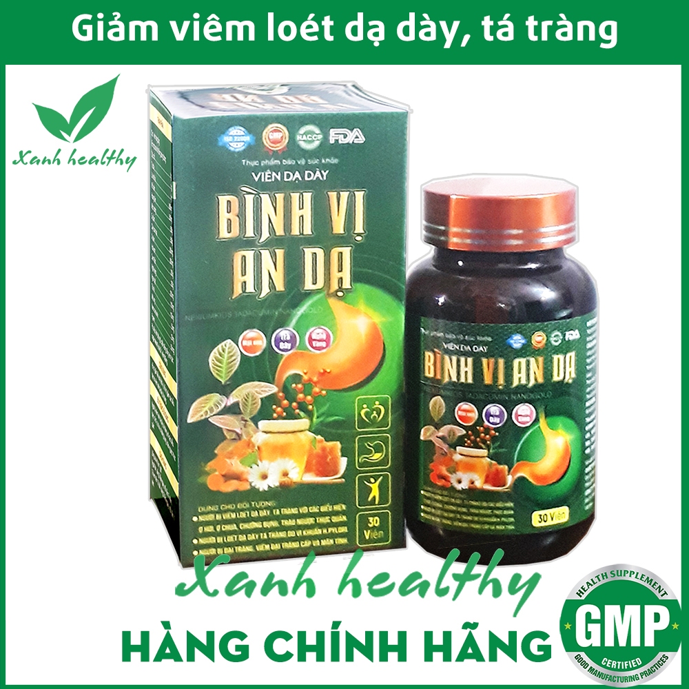 Bình Vị An Dạ - viên uống giảm đau dạ dày - chướng bụng, ợ hơi  thảo dược an toàn hiệu quả - hộp 30 viên