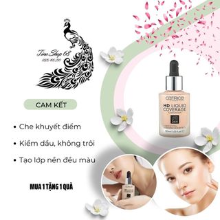 [𝐓𝐚̣̆𝐧𝐠 𝐦𝐚́𝐲 𝐦𝐚𝐬𝐬𝐚𝐠𝐞𝐫 𝐦𝐚̣̆𝐭] Kem nền catrice HD cao cấp, cam kết chính hãng Đức, che phủ khuyết điểm cao, kiềm dầu 24h