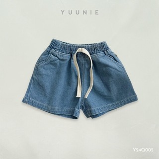 Quần short jean bé gái bé trai Yuunie, quần sooc jean quần đùi bò cho bé từ 8-26kg đi học đi chơi Y24Q005