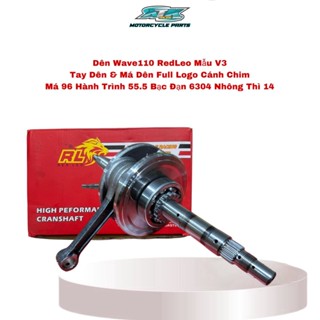 Dên Redleo 110 Tay Cánh Chim Mẫu V3 Và Dên 3.5 Má 96 Nhông Thì 14 Bạc Đạn 6304 Dành Cho Wave-Dream