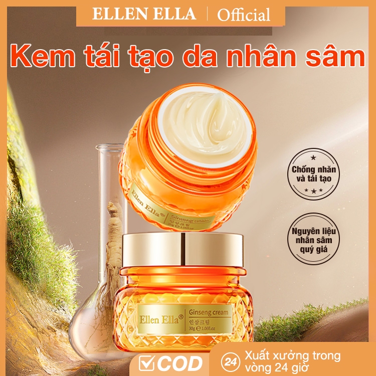 Ellen Ella Kem Nhân Sâm, Kem Tái Tạo Da Nhân Sâm, Kem Chống Nhăn Tái Tạo Da Khắc Phục Chống Lão Hóa
