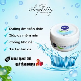 Kem dưỡng ẩm Nivea Soft 200ml, cấp ẩm chuyên sâu, cam kết nẻ mấy cũng hết  - cam kết chính hãng Đức