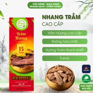 Nhang Trầm Hương Cao Cấp Nhang Xanh - Ít khói, Không Hóa Chất, Thơm lâu - Hộp 100g