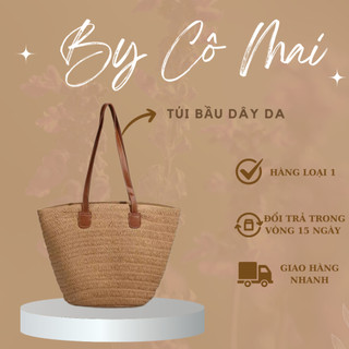 Túi cói đeo vai, nón cói vành rộng đi biển vingtage phong cách hàn quốc - tc0022