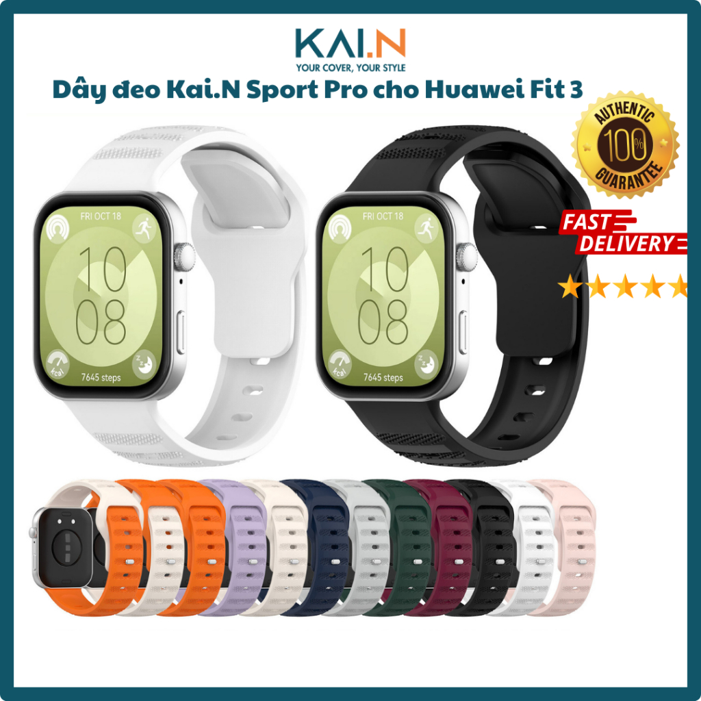 Dây Đồng Hồ Dành Cho Huawei Watch Fit 3/ Watch Fit 4/ Fit 4 Pro, Kai.N Sport Pro