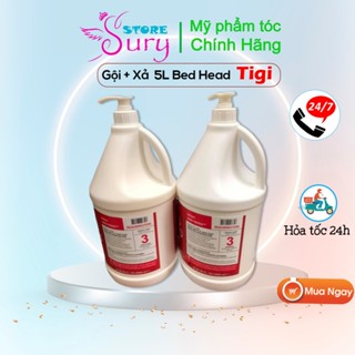 [ Hàng Chuẩn Đẹp] Dầu Gội Can 5 Lít Bed Head Tigi Đỏ Số 3 - Dành Cho Tóc Hư Tổn Nặng, Tiết Kiệm Cho Salon