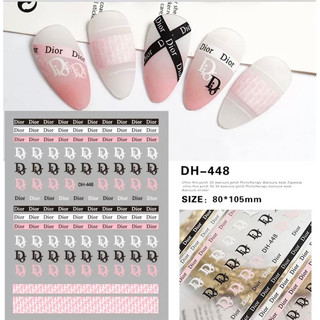 Sticker dán móng, sticker thương hiệu trang trí móng trend mới
