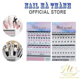 Sticker dán móng, sticker thương hiệu trang trí móng trend mới