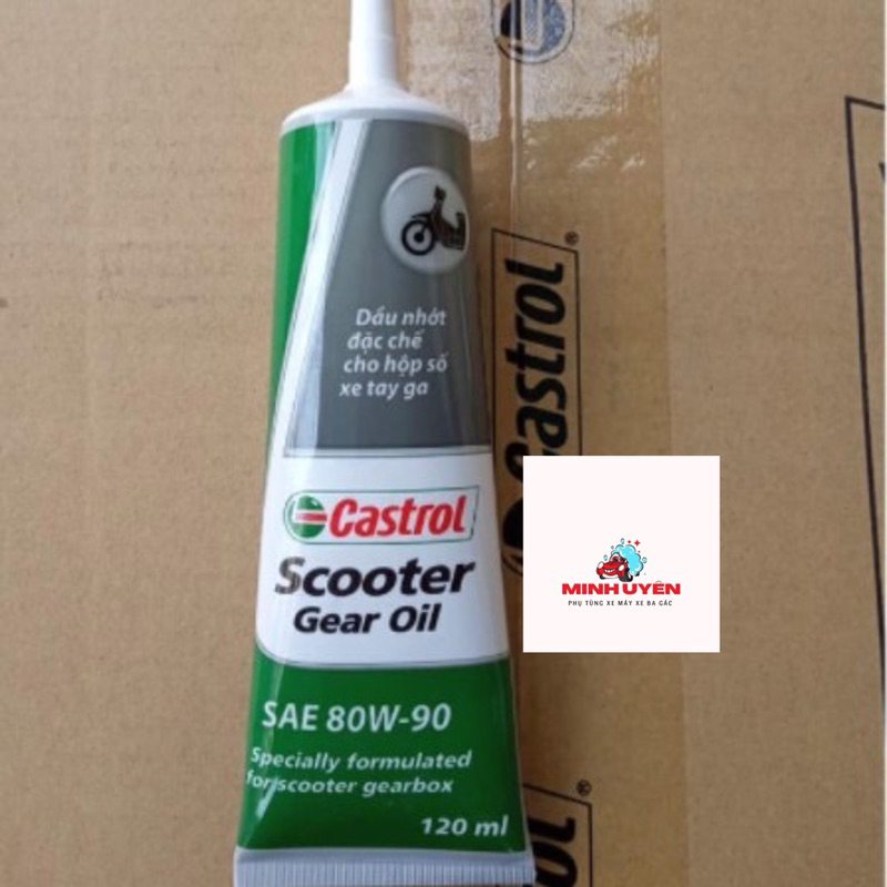 Dầu nhớt hộp số Castrol Scooter Gear Oil 80W90 120ml | Nhớt láp xe tay ga
