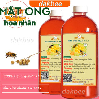 1 LÍT Mật ong hoa Nhãn nguyên chất Hưng Yên - tăng cường sức khỏe - dakbee