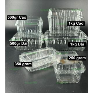 Sỉ  thùng 400 hộp đựng trái cây 500gr, 1000gr, hộp đựng cherry. dâu tây, dùng một lần