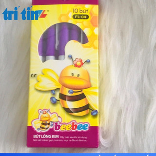 10 Bút bebe-bút dạ kim màu tím (vpp Tritin)