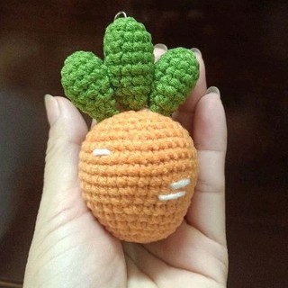 Móc Khoá Cà Rốt Bằng Len - Cà Rốt Handmade