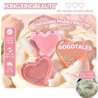 Phấn má hồng trái tim gt627 mini gogo tales blooming love, flower ripple powder blusher