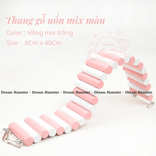 Thang gỗ uốn nhiều màu cho hamster