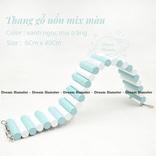 Thang gỗ uốn nhiều màu cho hamster