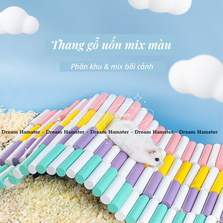Thang gỗ uốn nhiều màu cho hamster