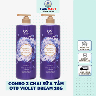Combo 2 chai sữa tắm hương nước hoa on: the body - violet dream 1000ml