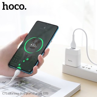 Củ sạc iphone, android Borofone BA37 12W 2 cổng USB 2.4A chuẩn EU, US