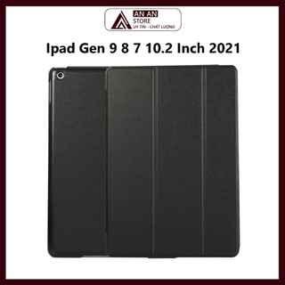 Bao da cover cho ipad gen 9 8 7 10.2 inch 2021 hỗ trợ smart cover máy tính bảng