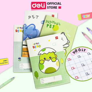  Tập Vở Ô Ly Học Sinh Dễ Thương Deli 4 5 Ô Ly 48  80 Trang 70 100gsm Giấy Dày Tập Viết Luyên Chữ Đẹp Cao Cấp Phù Hợp Học 
