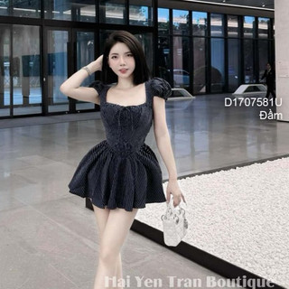 Đầm kiểu dáng xòe form ngắn nhún chun lưng tay kiểu hàng đẹp! TOMBI SHOP