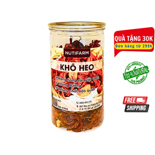 Khô heo cháy tỏi 250gr NutiFarm, đồ ăn vặt đặc sản đà lạt
