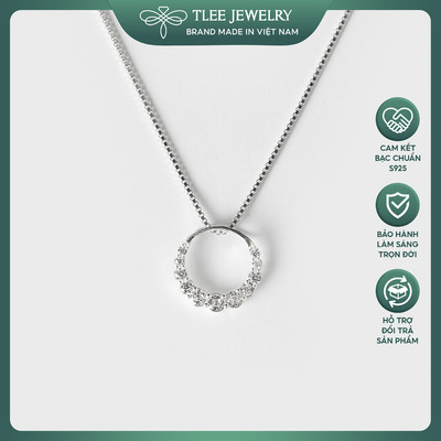 Dây chuyền bạc nữ TLEE Endless đính đá tròn cao cấp TLEE JEWELRY D0144