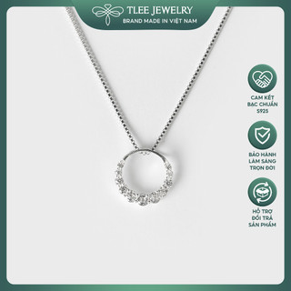 Dây chuyền bạc nữ TLEE Endless đính đá tròn cao cấp TLEE JEWELRY D0144