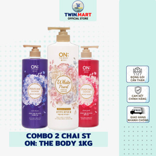 COMBO 2 CHAI 1000ml Sữa tắm hương nước hoa On: The Body - Classic Pink - Violet dream - White Pearl