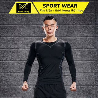 Áo Thun Thể Thao Nam Tay Dài Áo Thể Thao Áo Tập Gym Nam Chất Thun Lạnh Áo Giữ Nhiệt Nam