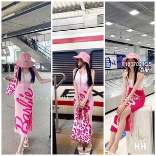 Đầm len ôm body dáng xòe tay sát nách xẻ tà phối chữ siêu xinh!