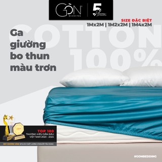 [NHIỀU MÀU] Ga Giường Bo Thun Gòn Bedding Cotton 100% Hàn Quốc 1mx2m - 1m2x2m - 1m4x2m