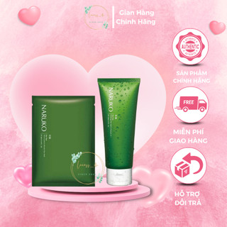 Combo sữa rửa mặt + mặt nạ kiểm soát dầu mụn và mụn tràm trà naruko tea tree