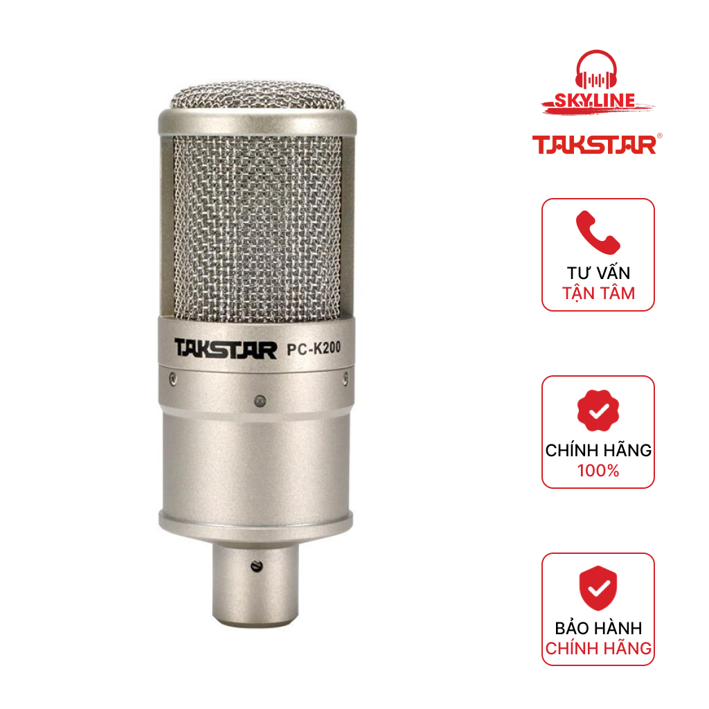 [CHÍNH HÃNG] Micro thu âm livestream Takstar PC K200 - Micro Takstar PCK200 - SKYLINE AUDIO