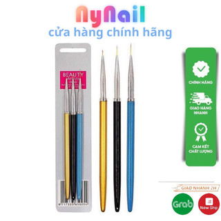 Set 3 cây cọ nét Beauty - Cọ vẽ chuyên dụng cho dân làm móng