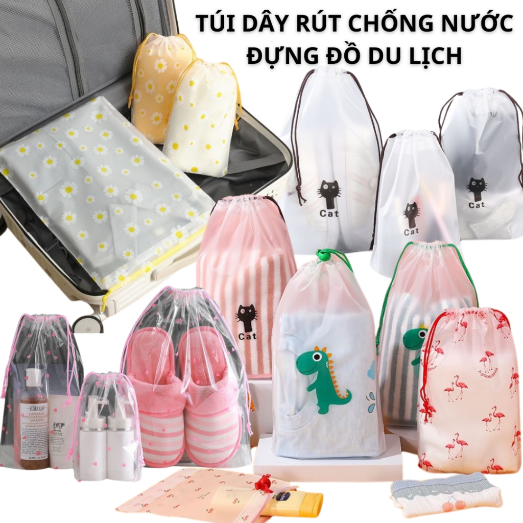 Túi dây rút đựng quần áo, giày dép, đồ dùng cá nhân du lịch chống thấm nước