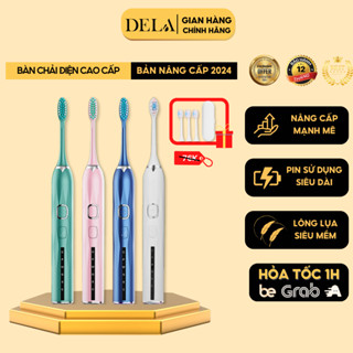 Bàn chải điện đánh răng cao cấp DELADEP, 5 tốc độ, pin 1200MAH chống thấm nước,bản nâng cấp mạnh mẽ nhất 2023 BCD07