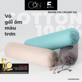 [Nhiều màu] Vỏ Gối Ôm Gòn Bedding Cotton 100% Hàn Quốc Màu Trơn 35x100 / 37x105 cm