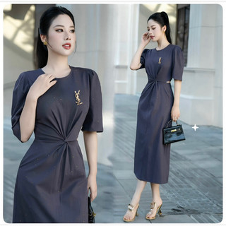 (QUẢNG CHÂU CAO CẤP) VÁY ĐẦM BODY TÔN DÁNG CUT EO ĐÍNH HẠT - KÈM PHỤ KIỆN SIÊU XINH ( CC270624485 )