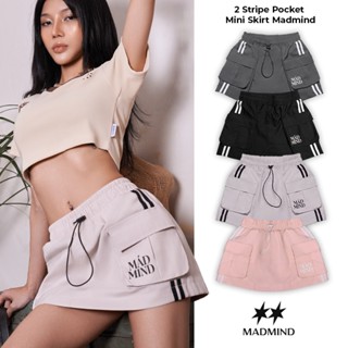 MADMIND® Chính Hãng - Chân Váy 2 Sọc Có Túi Hộp Madmind 2 Stripe Pocket - Có Quần Bảo Hộ