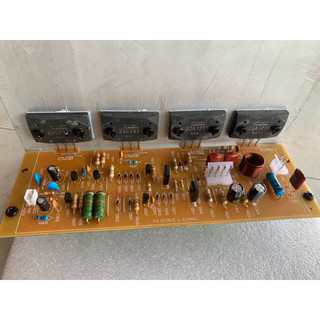 cặp bo công suất 203N đã gắn đủ 8 sò sanken 2 vít và tản nhiệt.