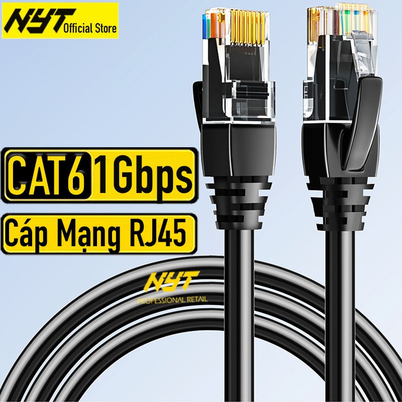 Dây Mạng Lan Cat6 5M -30M Bấm Sẵn 2 Đầu 1000Mbps Loại Xịn NYT - Bảo Hành 12T Đổi Mới