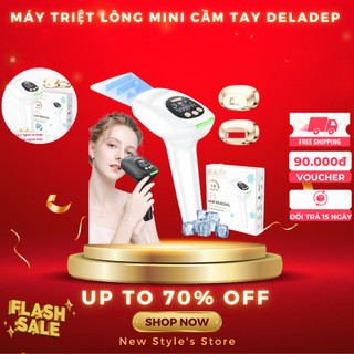 Máy Triệt Lông DELADEP mini , Triệt Lông Tại Nhà, Công Nghệ Triệt Lạnh Vĩnh Viễn Trẻ Hóa Làn Da, An Toàn Chuẩn Spa MTL03