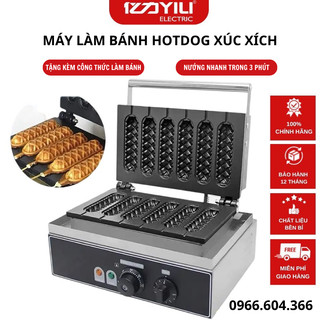 Máy Làm Bánh Waffle Xúc Xích Công Nghiệp X66 Máy Nướng Bánh Hotdog Công Suất 1500W - Bảo hành 12 tháng