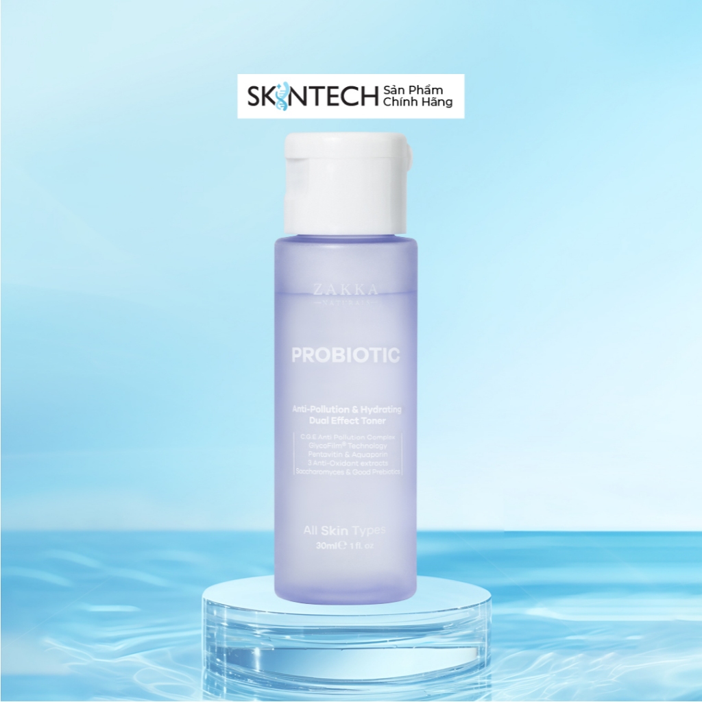 Toner 2 Trong 1 Hỗ Trợ Làm Sạch Và Cấp Ẩm Probiotic Anti-Pollution & Hydrating Dual Effect Zakka Nat