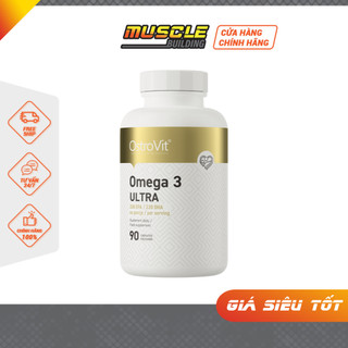 Viên dầu cá cô đặc ostrovit omega 3 ultra 90 viên bảo vệ tim mạch tăng cường trí nhớ giảm stress