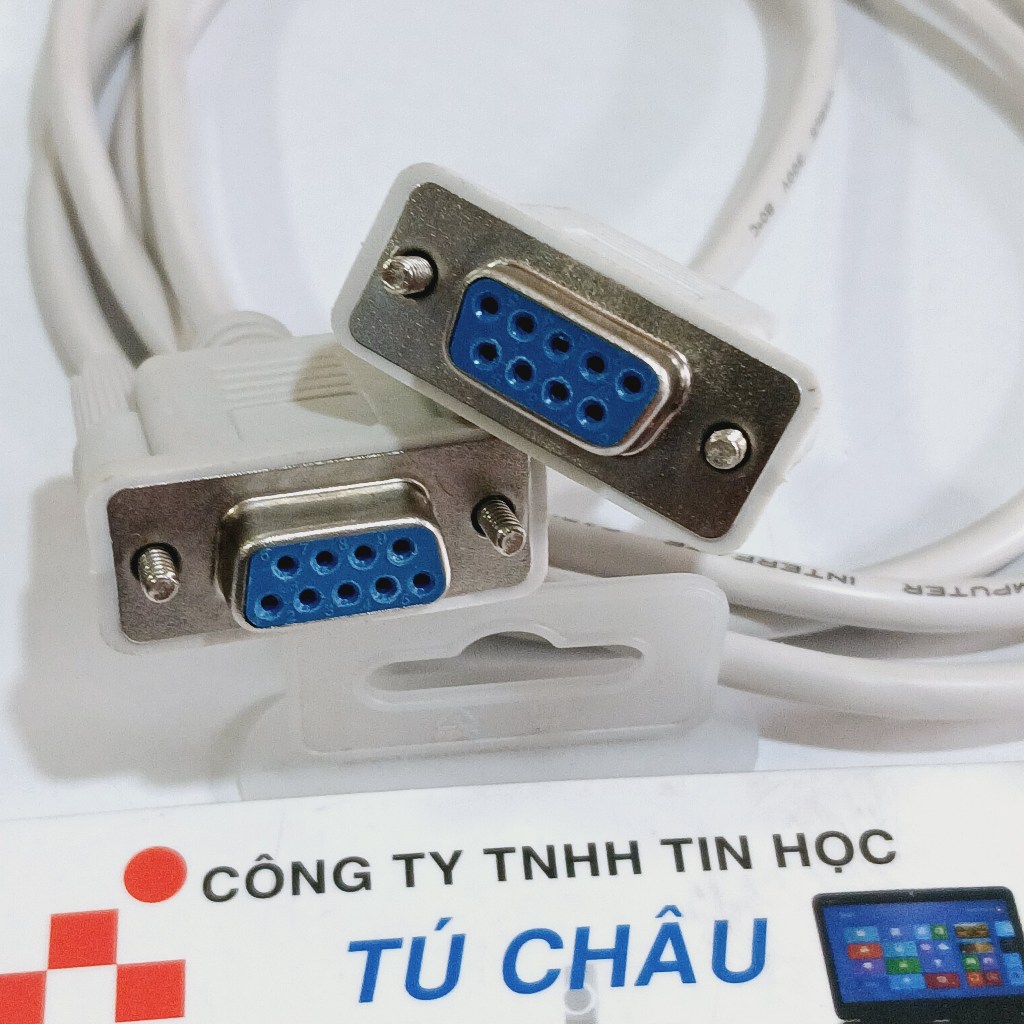 Cáp Com 9 (DB9): Cáp 2 đầu Com 9 Lổ (Cái) / Kim (Đực) / Cáp Link Com 9 (DB9)