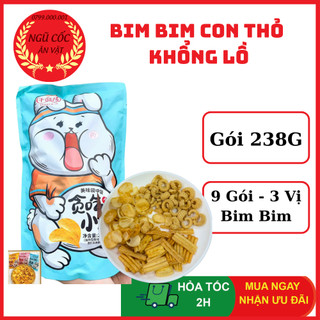 Bim bim khổng lồ con thỏ trung quốc - bimbim con thỏ kute - gói 238g - 9 gói bim bim - ngucoc_anvat